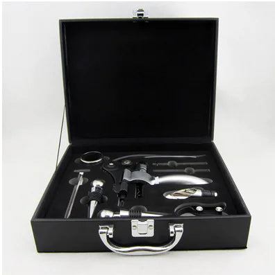 9-Piece Wine Opener Set in Wooden Gift Box